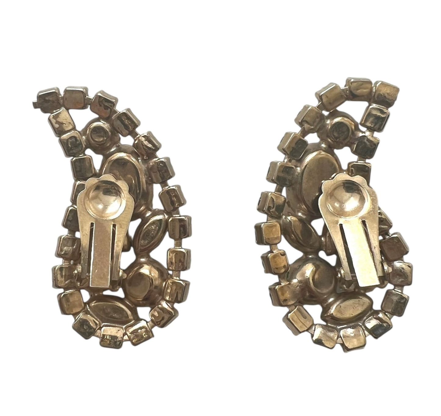 Large Fruit Salad Paisley Shaped Clip On Earrings