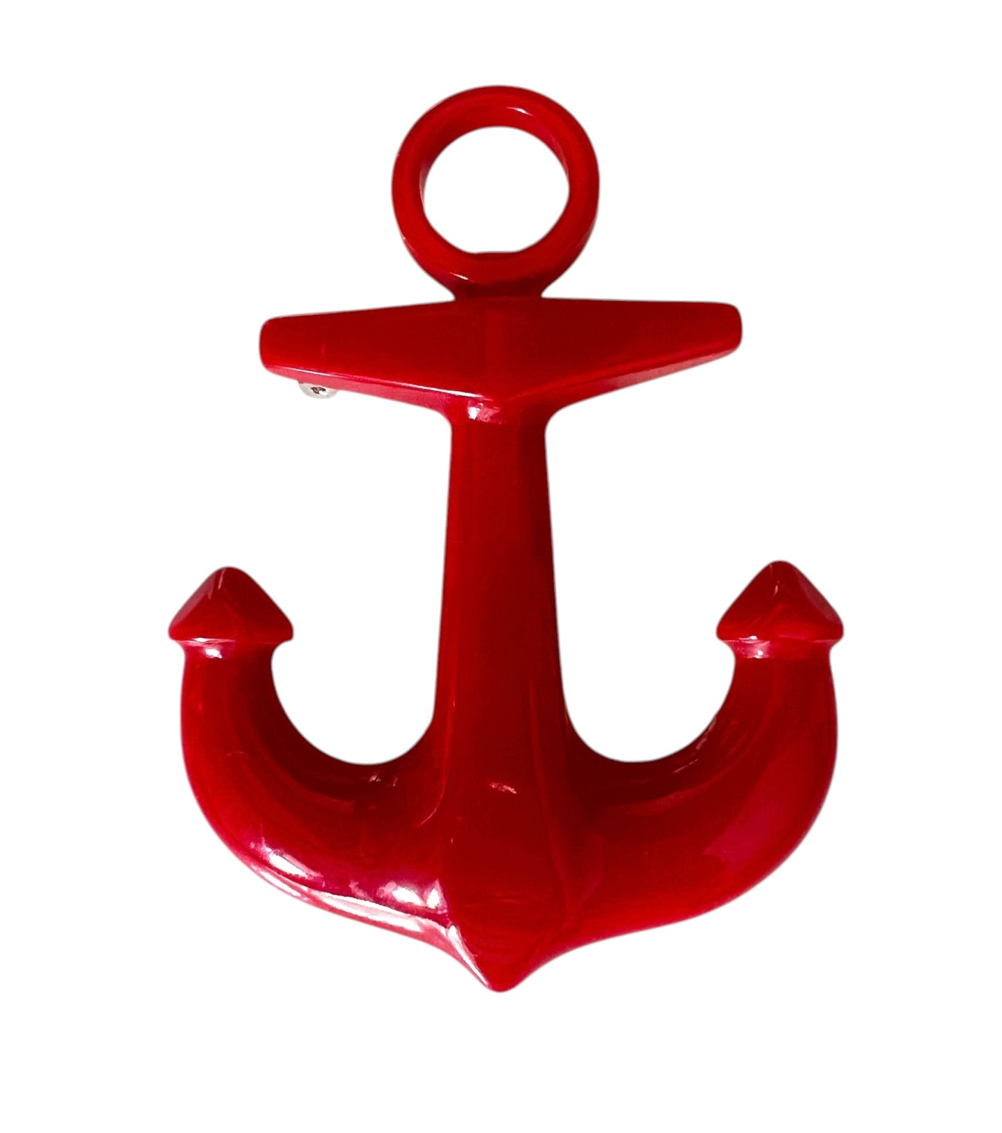 Massive Red Heart & Sea Anchor Brooches