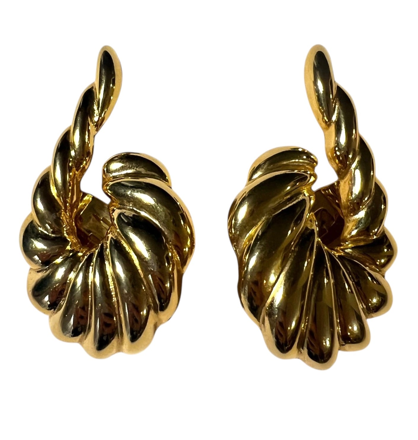 Shrimp Style Climber Clip On Earrings