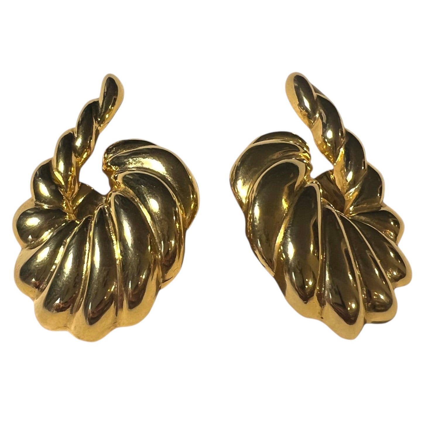 Shrimp Style Climber Clip On Earrings