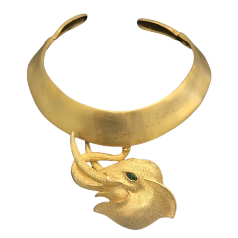 1980's LES BERNARD Elephant Choker