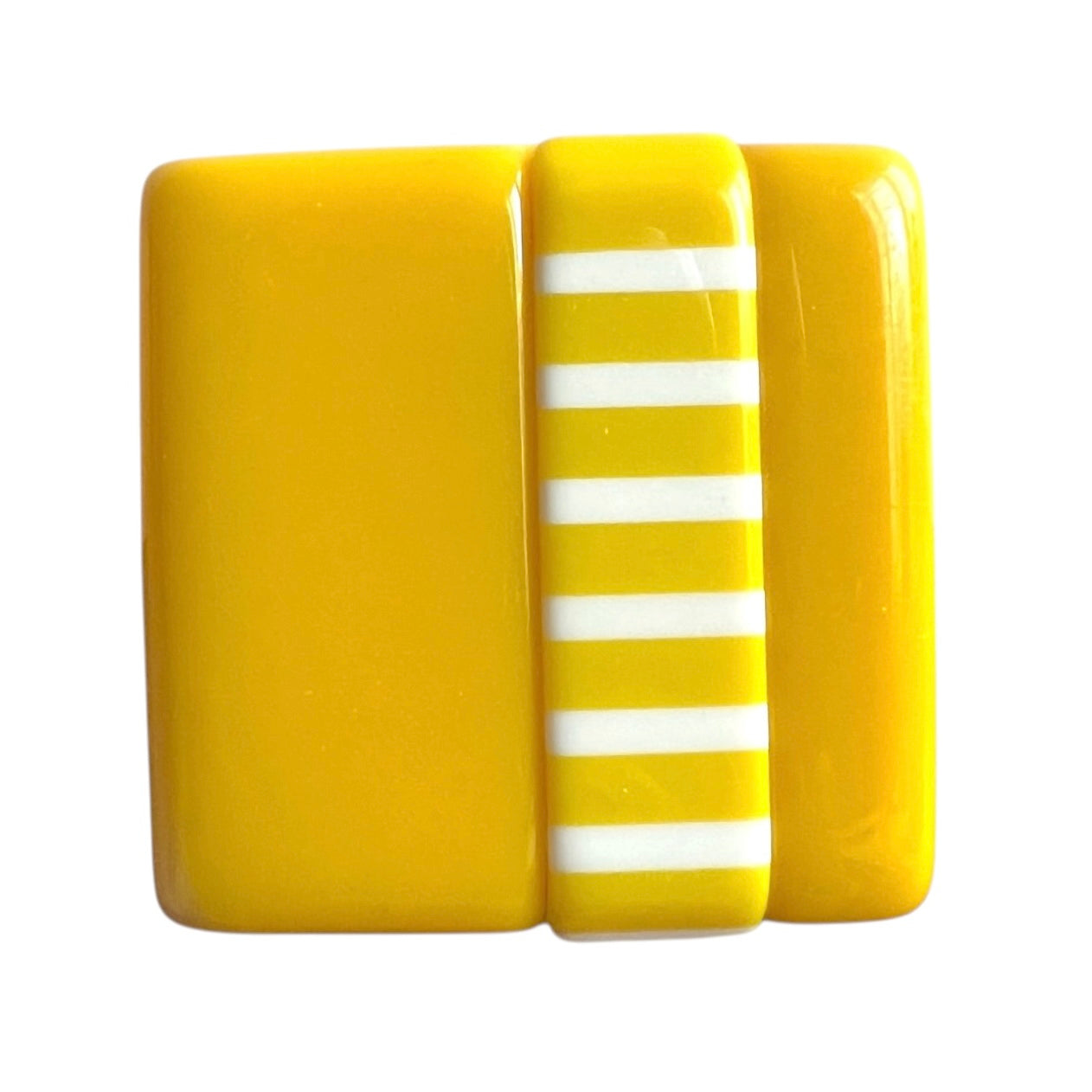 1960's Pop Yellow Squared Earrings