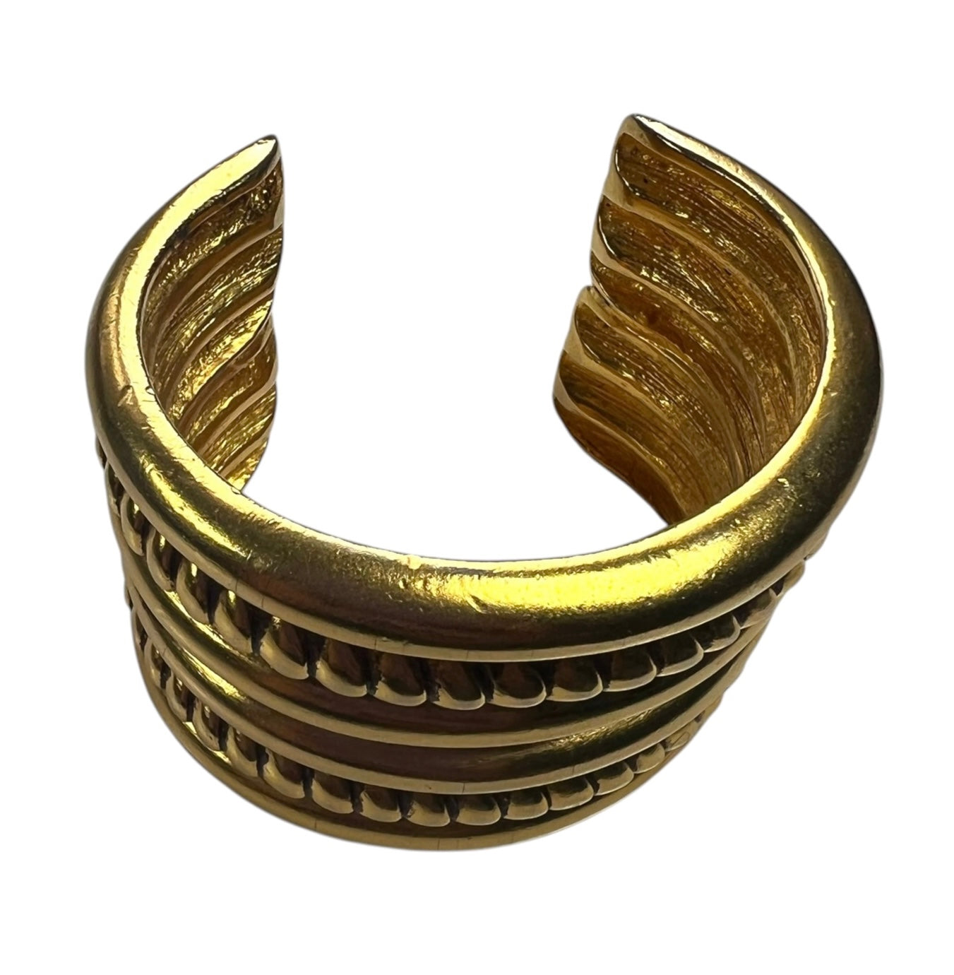 Vintage Wide Gold Tone Cuff Bracelet
