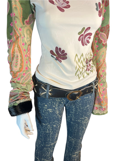 2002 Virgin Only Tie Die Low Waist Jeans
