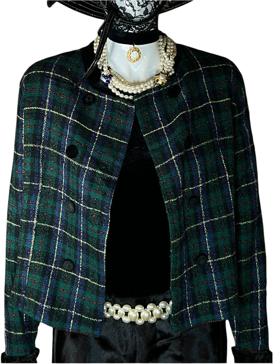 Vintage Green Plaid Jacket