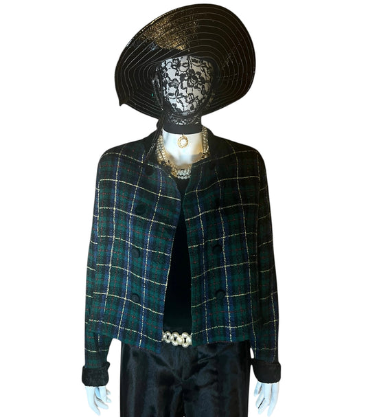 Vintage Green Plaid Jacket
