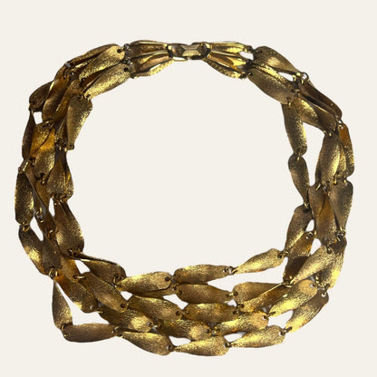 1960's Tortolani Multi Chain Collar Necklace