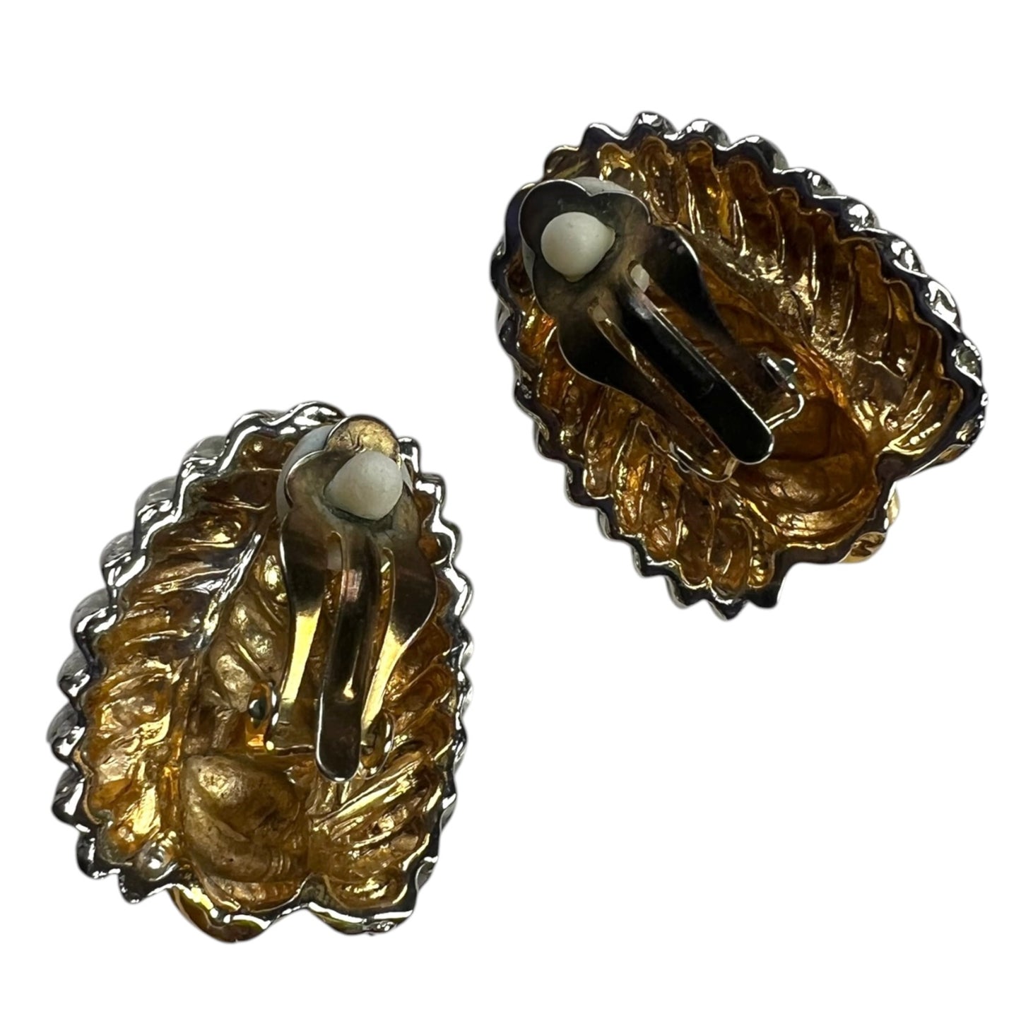 Ribbed Clip On Earrings