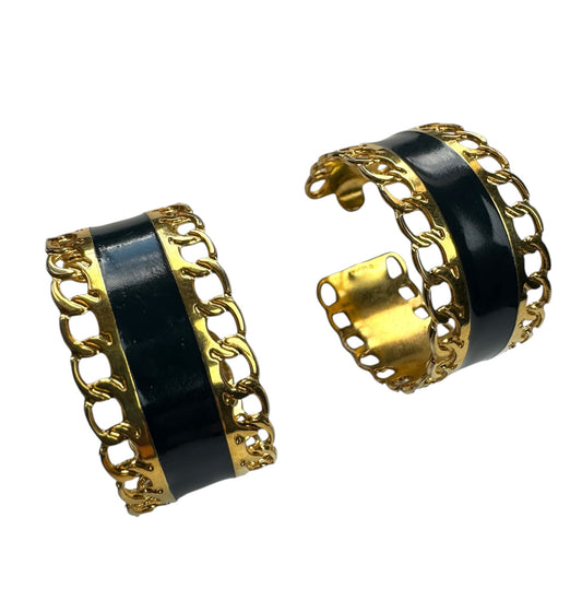Large Monet Hoop Pierced Earrings