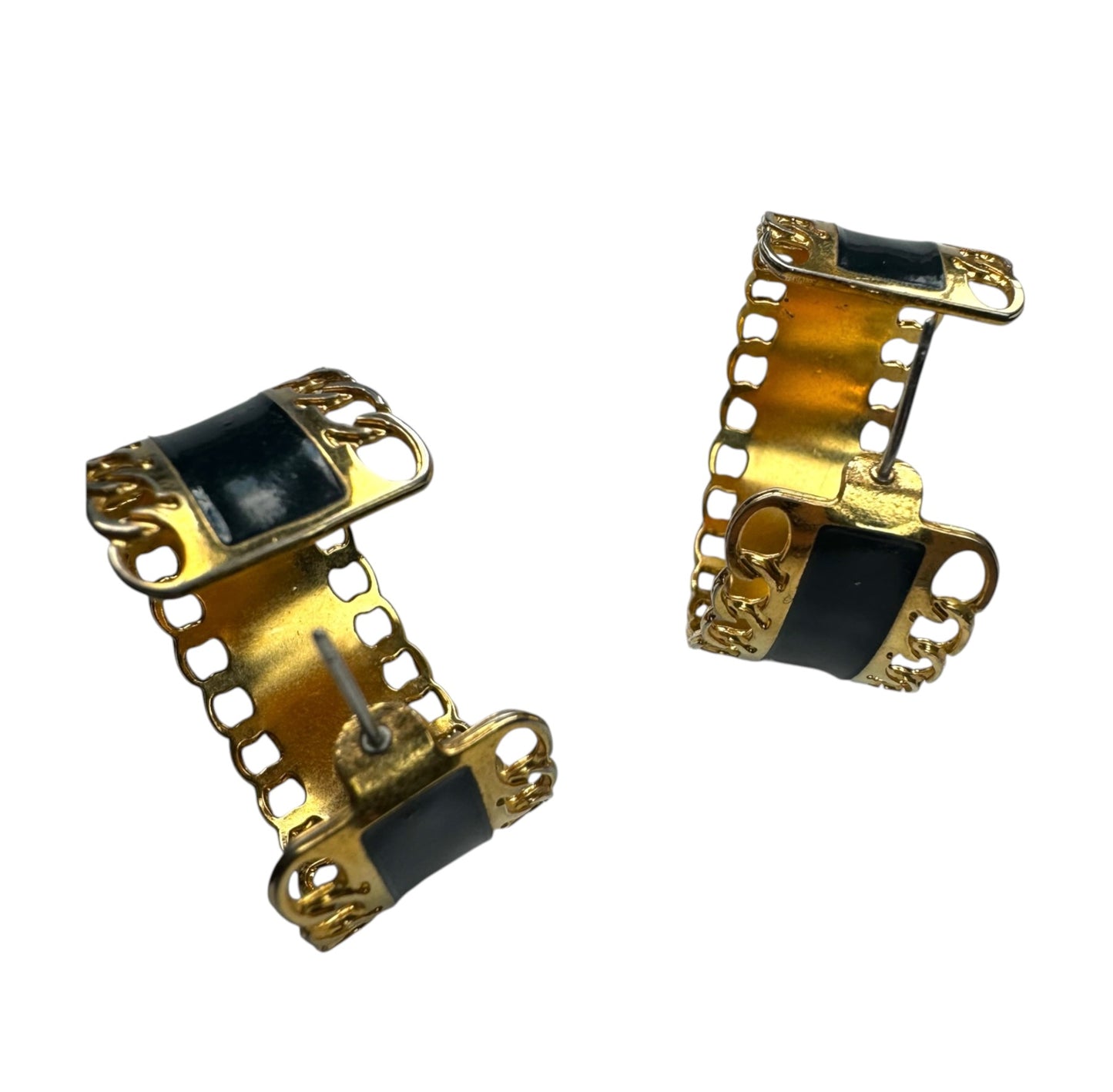 Large Monet Hoop Pierced Earrings