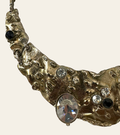Hammered Artisan Silver Choker