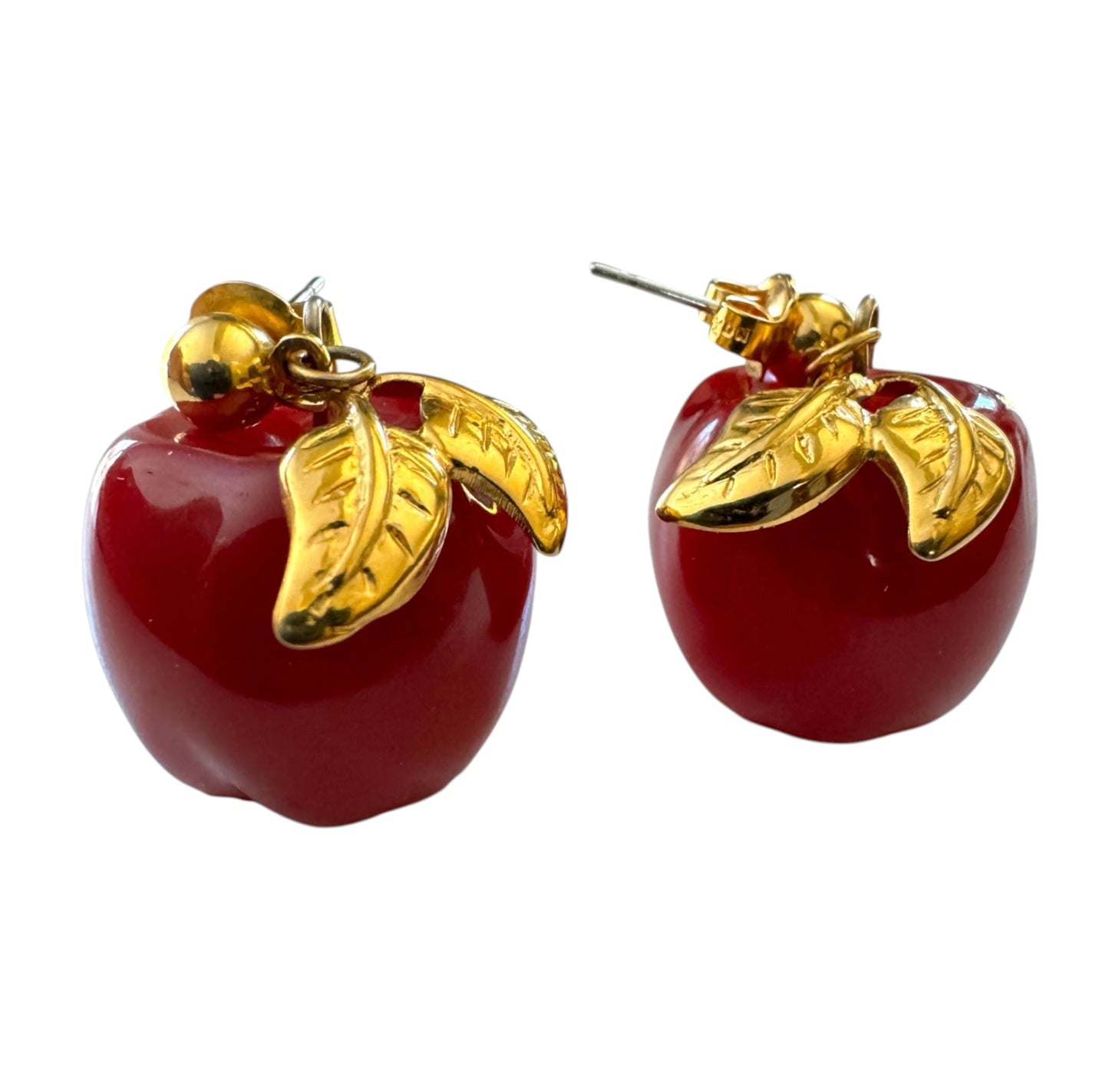 Avon Apple Dangle Pierced Earrings