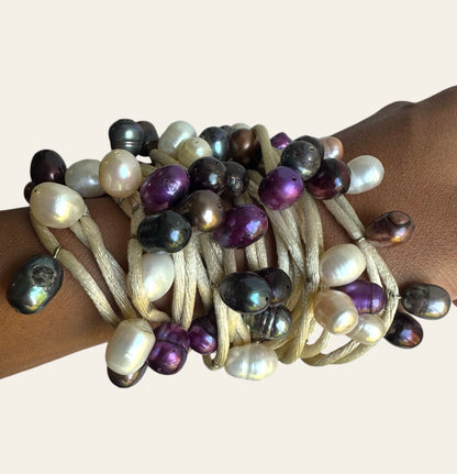 Multi-Strand Fresh Water Pearl Bracelet