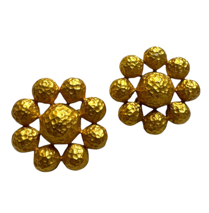 1970's Napier Flower Clip On Earrings