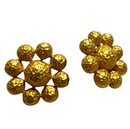 1970's Napier Flower Clip On Earrings