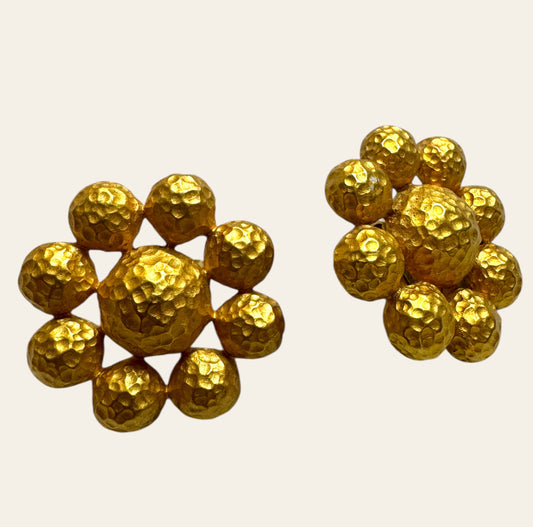 1970's Napier Flower Clip On Earrings