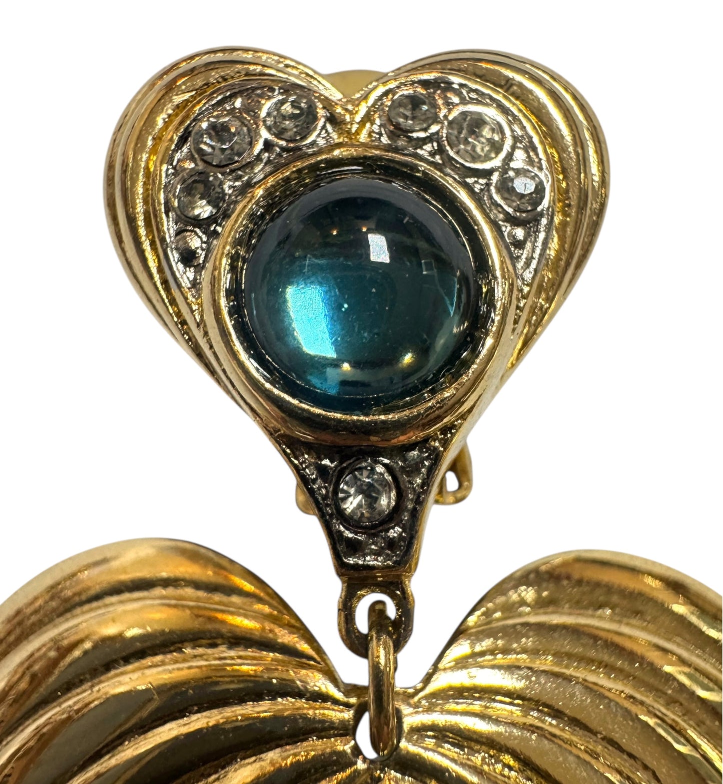 Massive Hearts Clip On Earrings