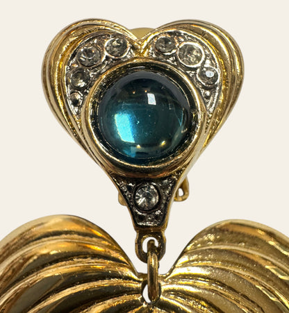 Massive Hearts Clip On Earrings