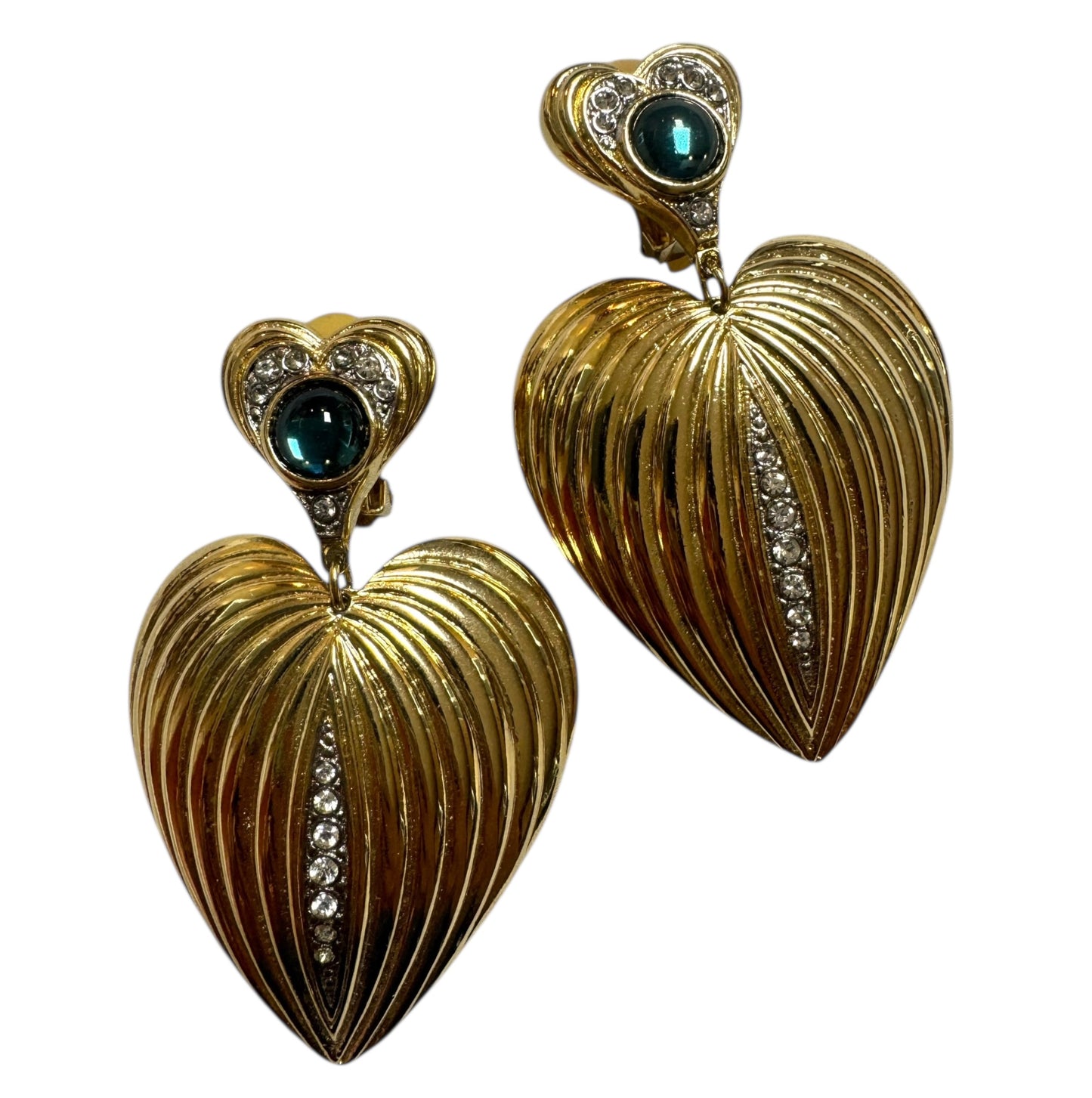 Massive Hearts Clip On Earrings