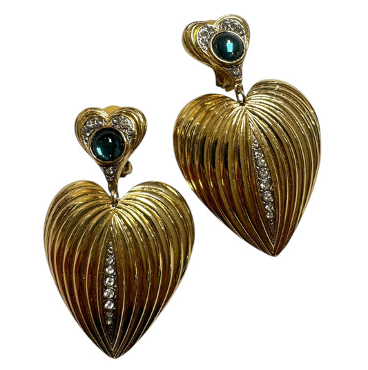 Massive Hearts Clip On Earrings