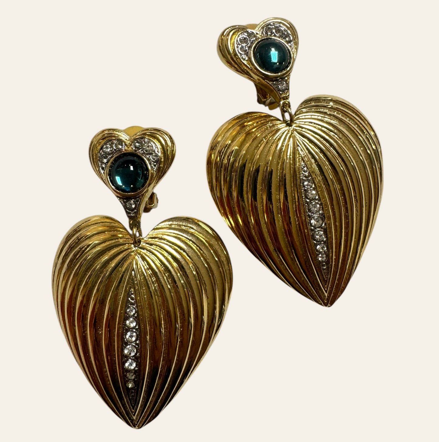 Massive Hearts Clip On Earrings