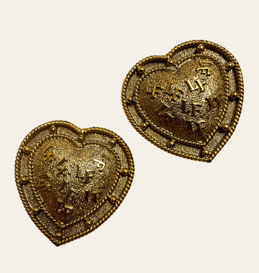 Massive Louis Feraud Clip On Earrings