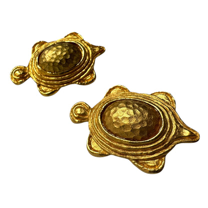 Turtle Clip On Earrings