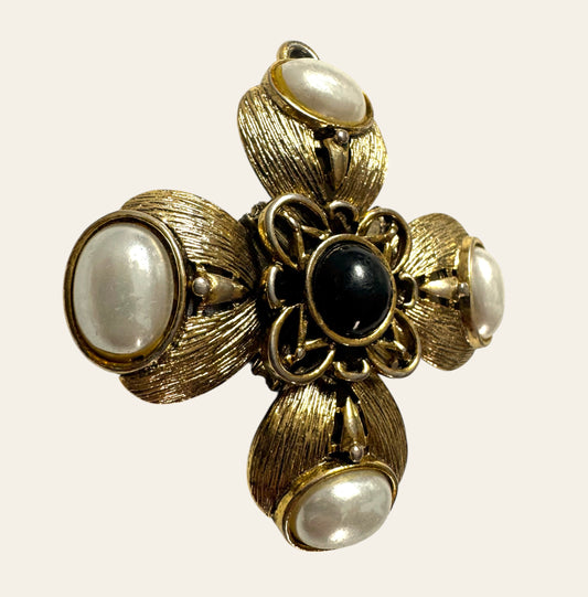 Large Byzantine Revival Cross Pendant