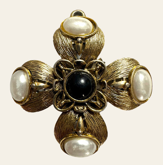 Large Byzantine Revival Cross Pendant