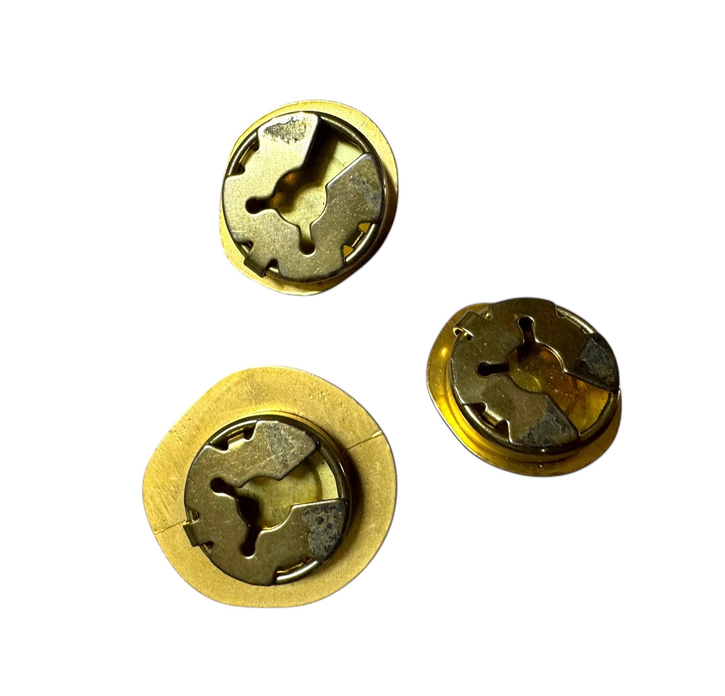 Set Of Vintage Gold Tone Dome Button Covers