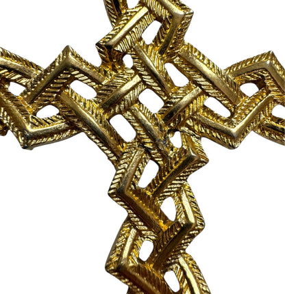 XXL Coro Braided Cross Pendant