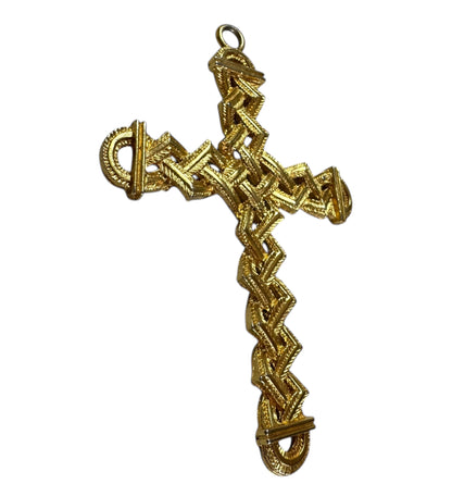 XXL Coro Braided Cross Pendant