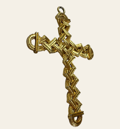 XXL Coro Braided Cross Pendant