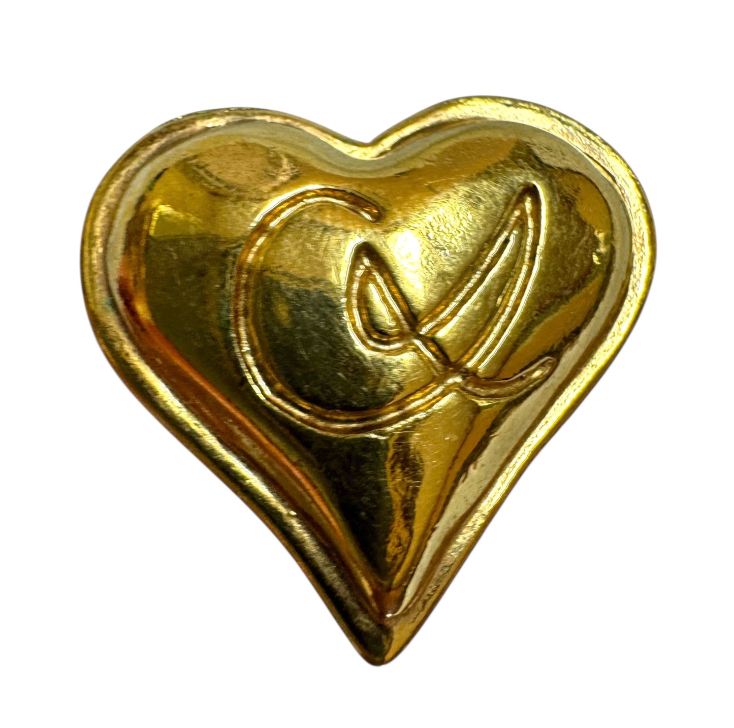 Vintage Christian Lacroix Puffy Heart Clip On Earrings