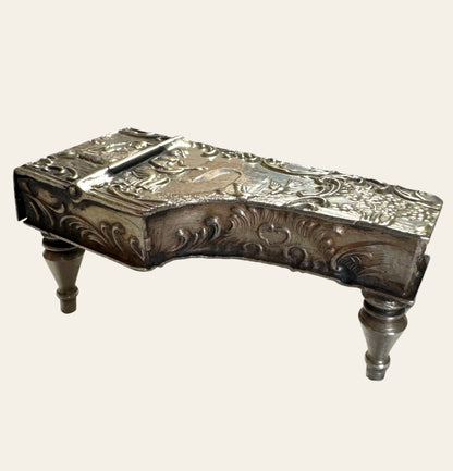 19th-Century English Silver Miniature Piano