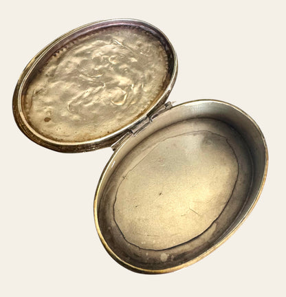 19th-Century French Solid Silver Cherub Box