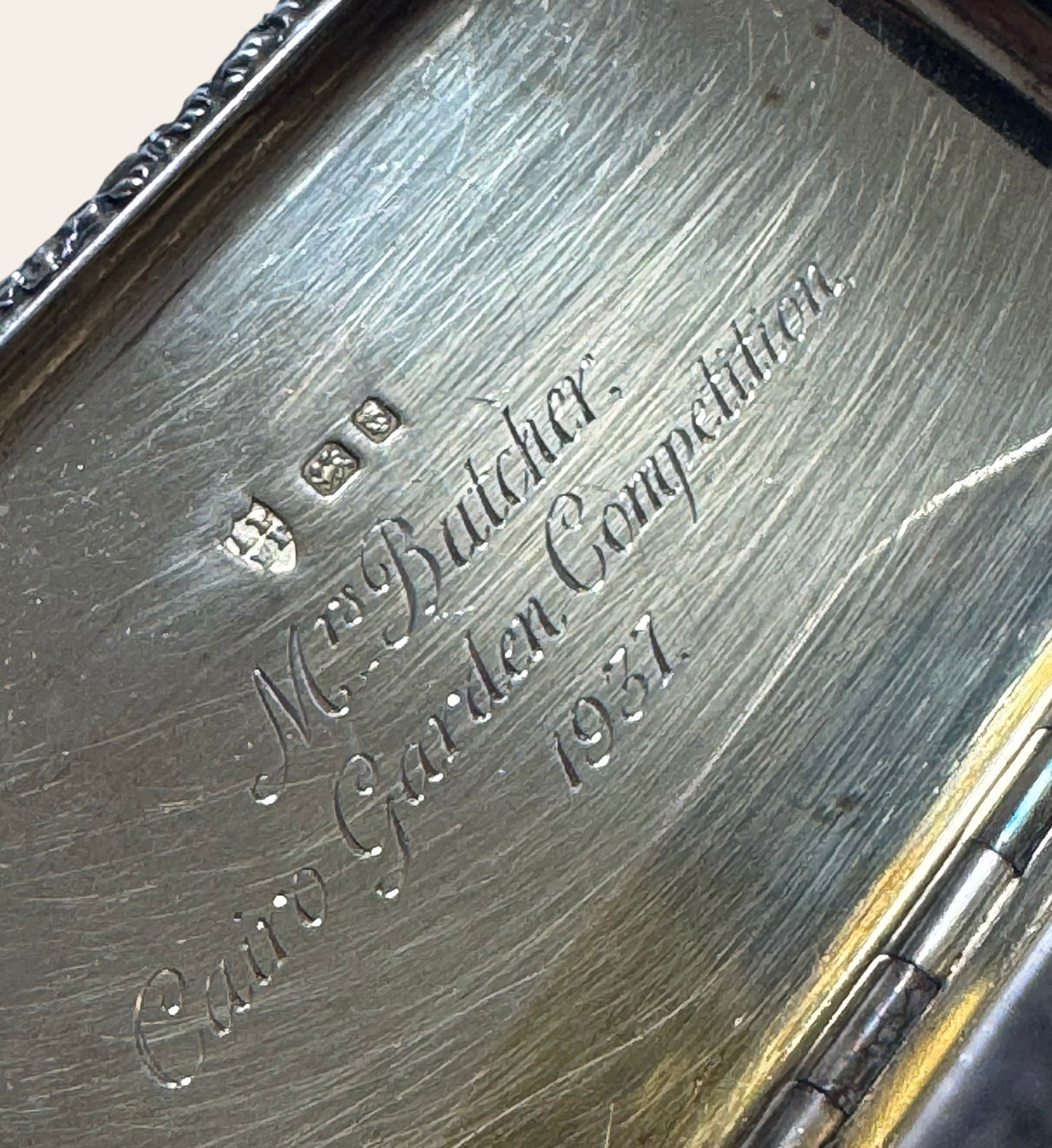 Sterling Silver Presentation Box — “Cairo Garden Competition, 1931”