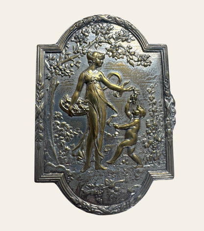 French Art Nouveau Silver & Gilt Box- (c. 1890)