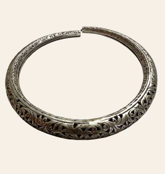 Engraved Silver Choker, One-of-a-Kind