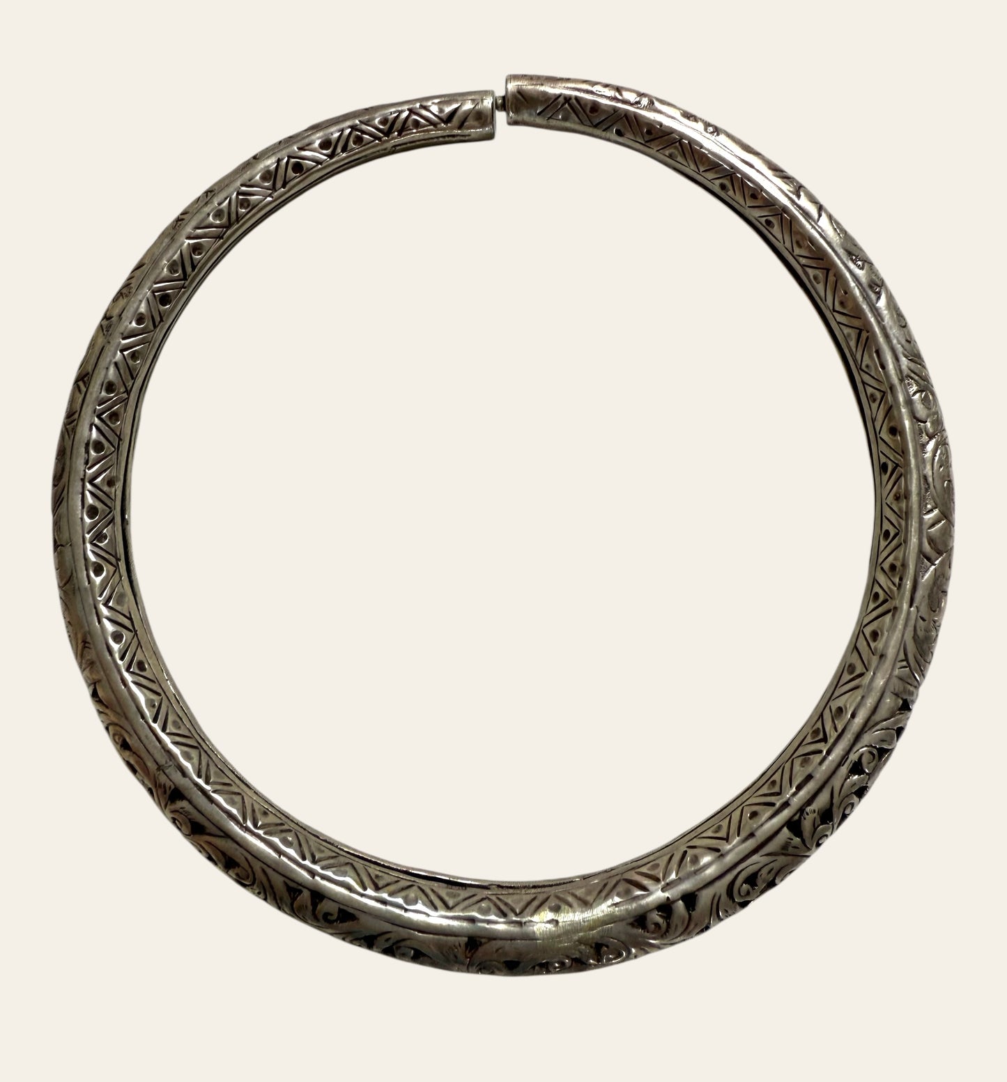 Engraved Silver Choker, One-of-a-Kind