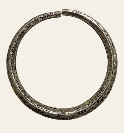 Engraved Silver Choker, One-of-a-Kind