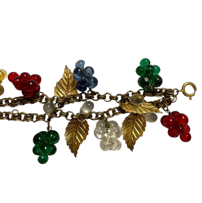 1950s Grape Cluster Necklace & Bracelet Set