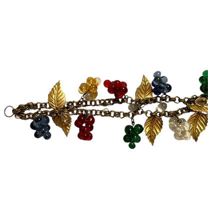 1950s Grape Cluster Necklace & Bracelet Set