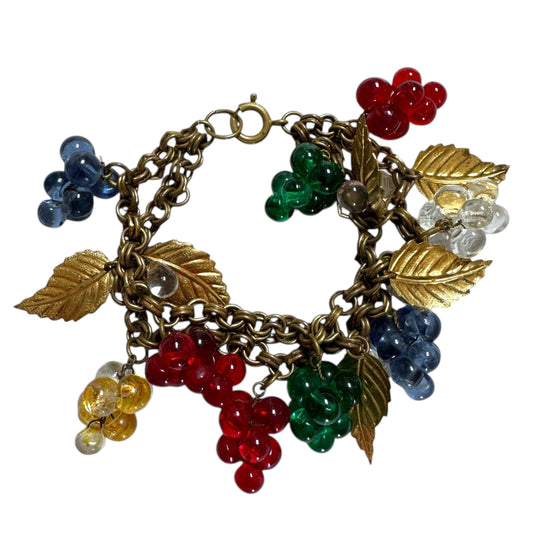 1950s Grape Cluster Necklace & Bracelet Set