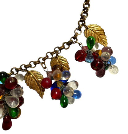 1950s Grape Cluster Necklace & Bracelet Set