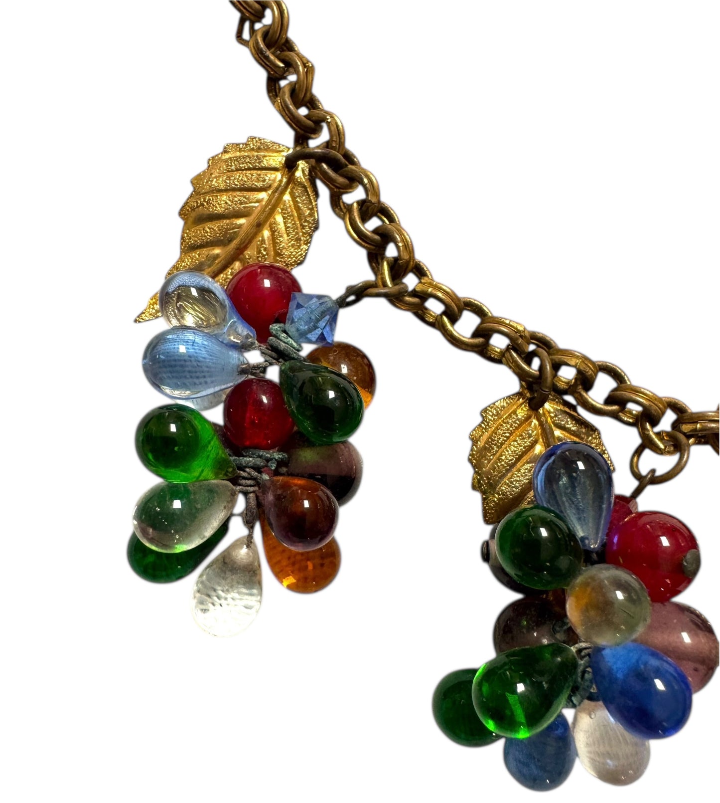 1950s Grape Cluster Necklace & Bracelet Set