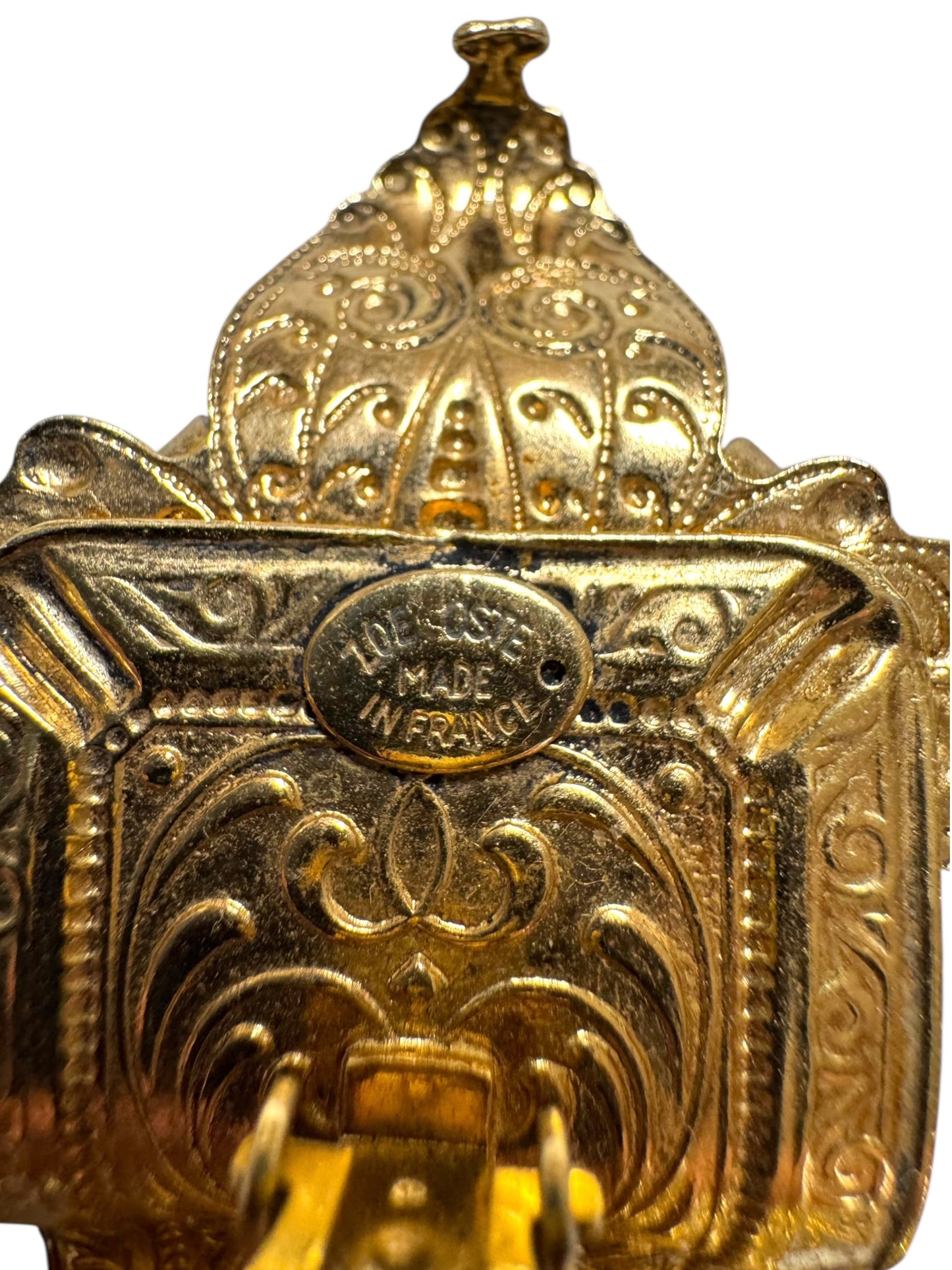 1990's Massive Zoe Coste Clip On Baroque Dangle Earrings