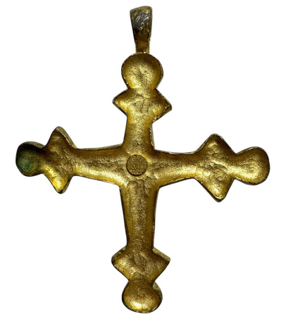 1990s Large Sculptural Cross Pendant