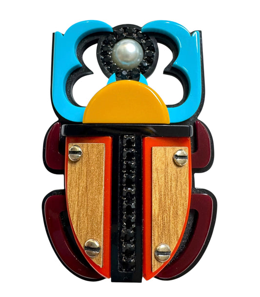 Gissa Bicalho Scarab Brooch