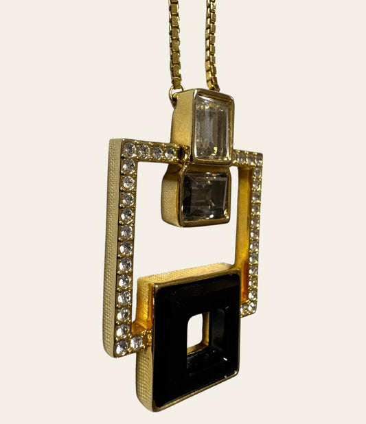 2009 Swarovski Geometric Pendant Necklace